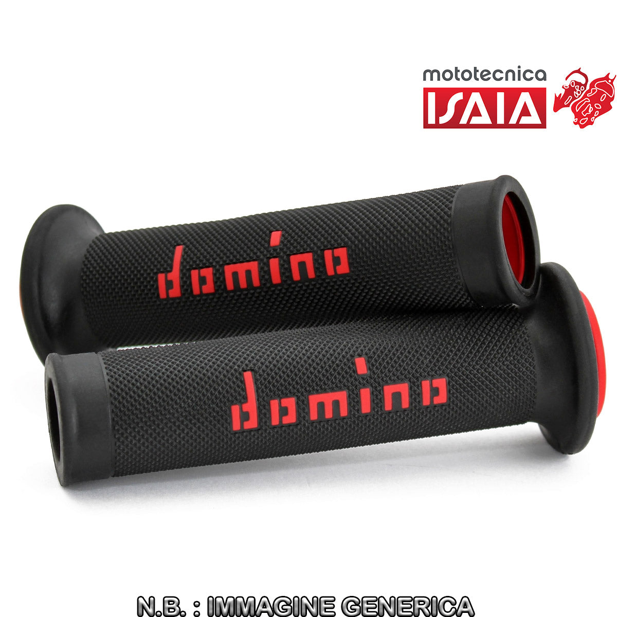 COPPIA MANOPOLE NERO/ROSSO ROAD-RACING