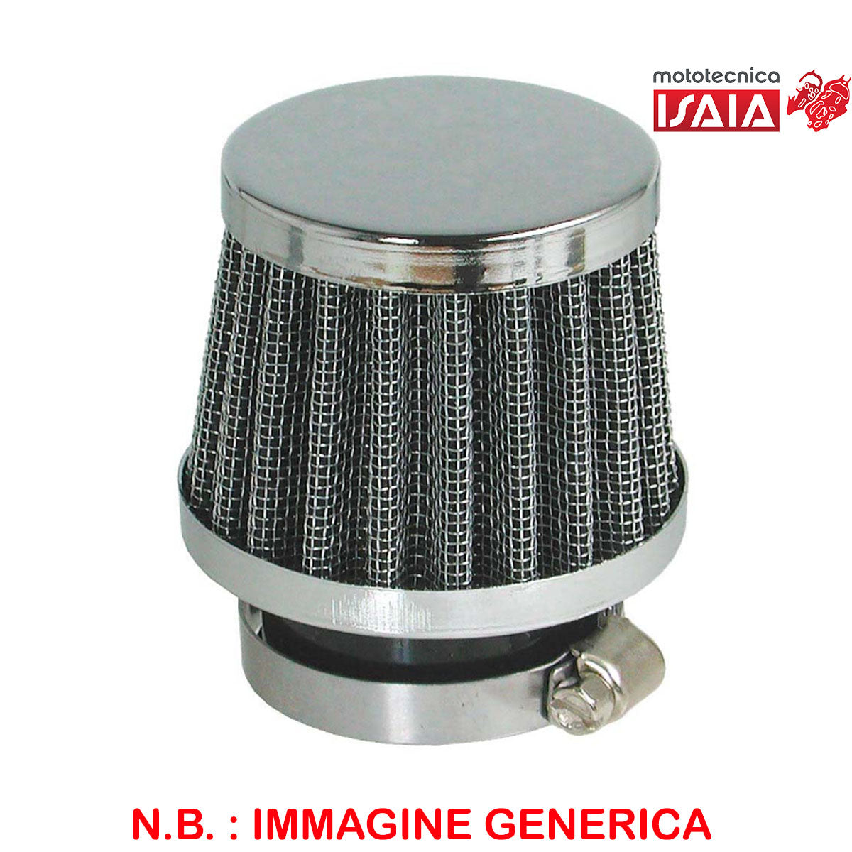FILTRO ARIA NYPSO RACING METALLICO D35MM DIRITTO CORTO