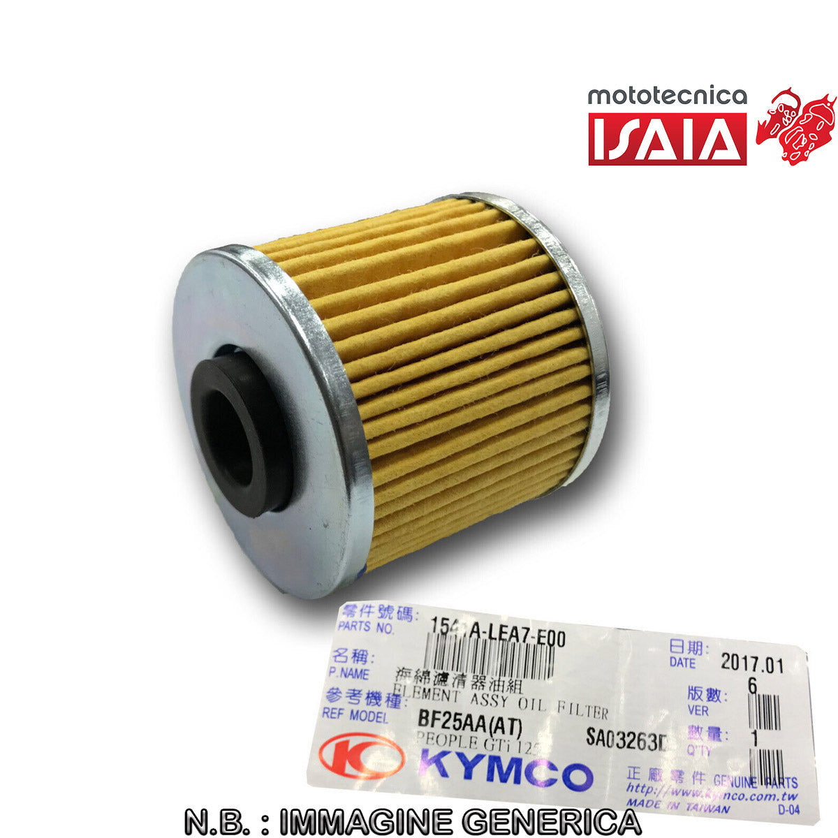 FILTRO OLIO KYMCO DTX 360 EURO5
