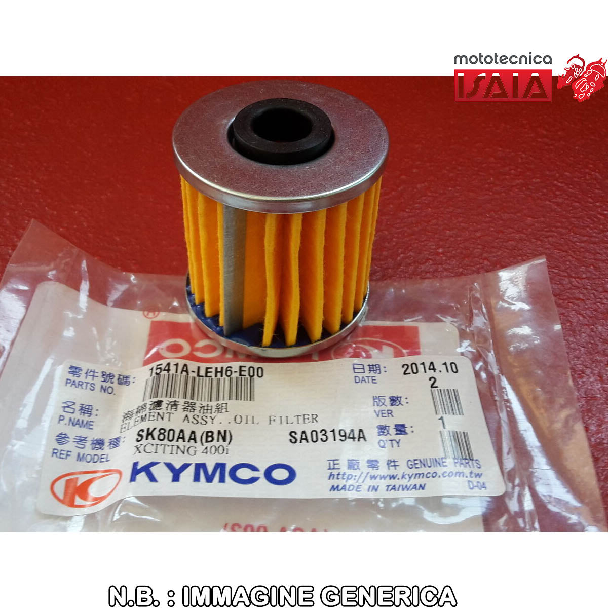 FILTRO OLIO KYMCO XCITING 400