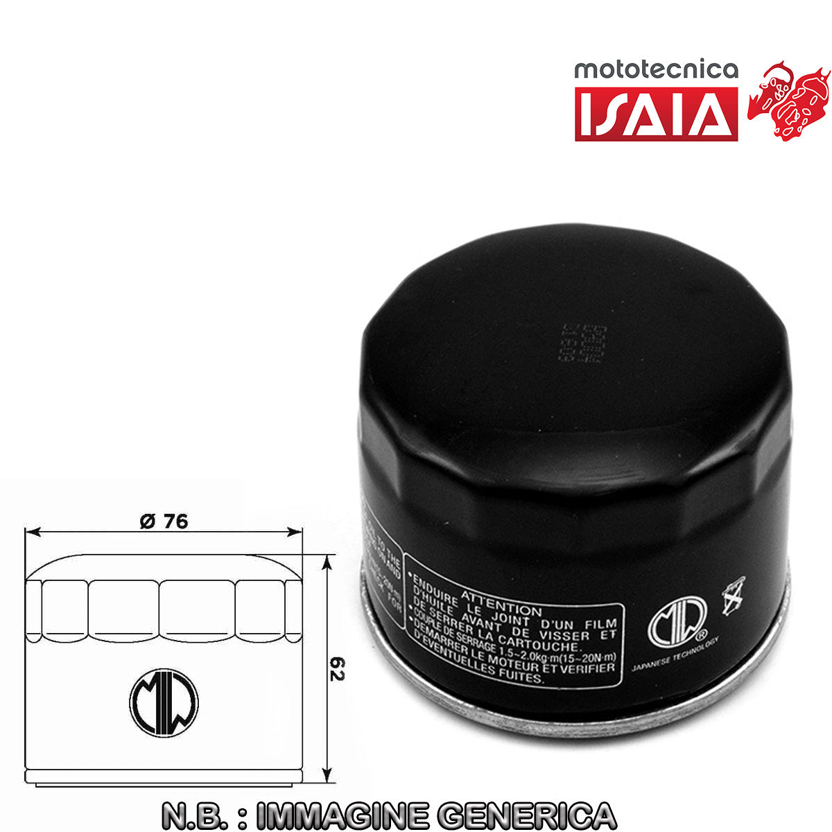 FILTRO OLIO MEIWA BMW R GS 1250