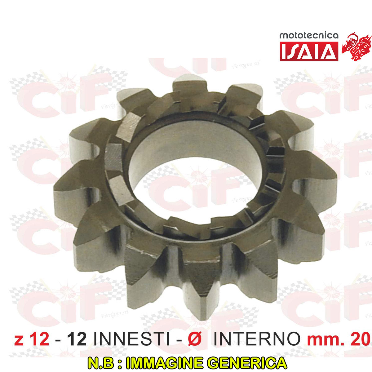 INGRANAGGIO AVVIAMENTO Z12-12 INNESTI-Ø INTERNO mm.20,5