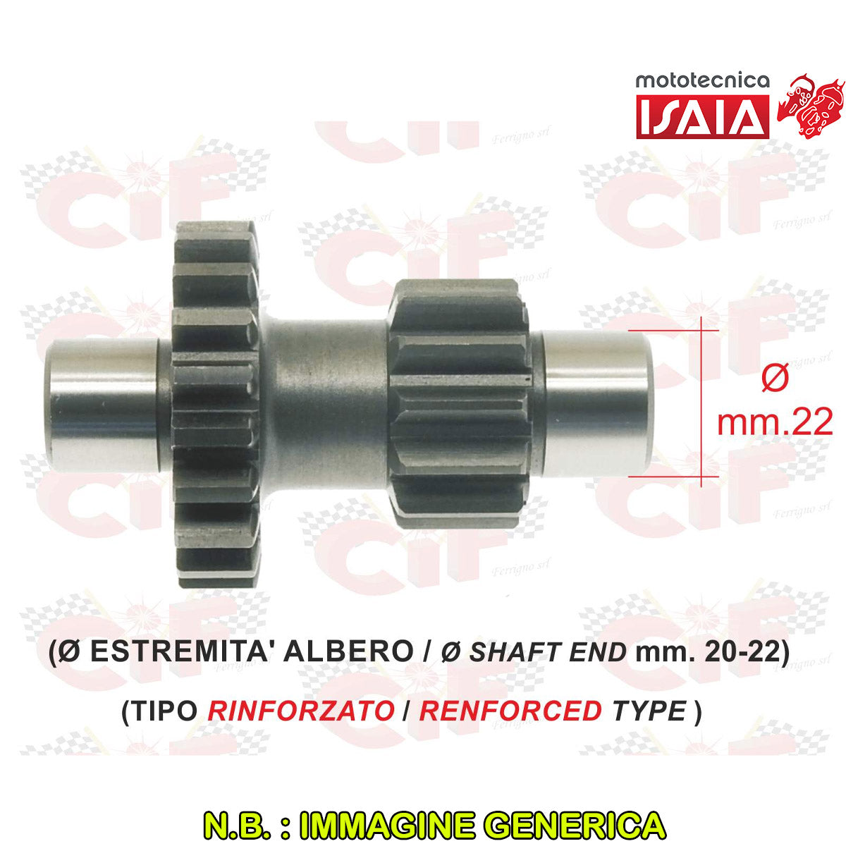 INGRANAGGIO DUPLO INVERTITORE-ESTREMITA' ALBERO Ø mm..20-22