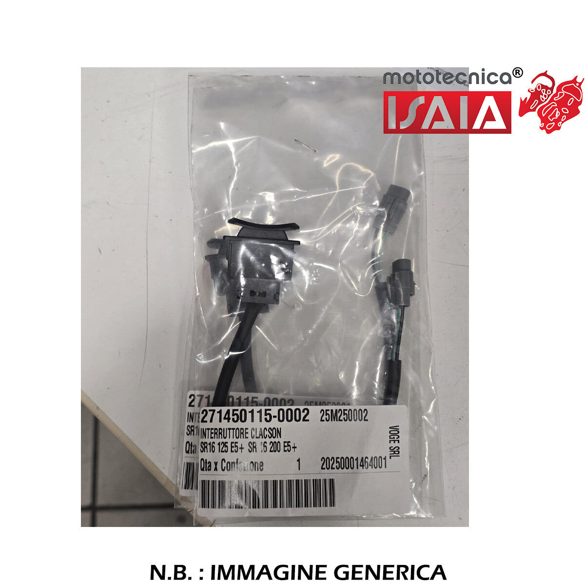 INTERRUTTORE CLAXON ORIGINALE VOGE SR 16 125/200