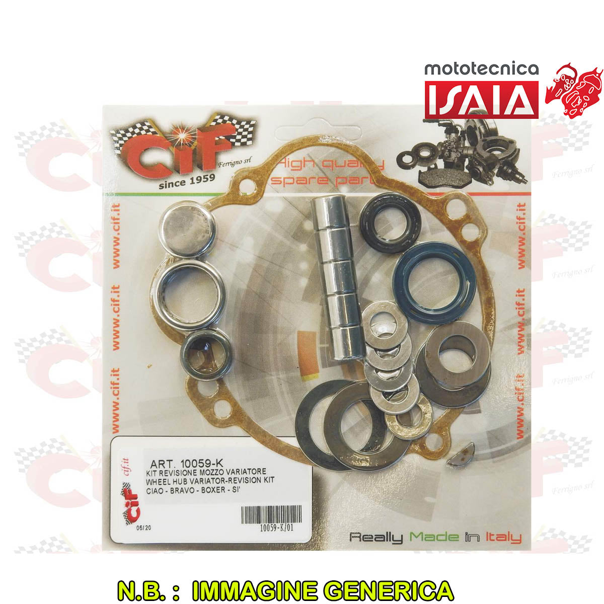 KIT REVISIONE MOZZO POSTERIORE PER CIAO-BRAVO-SI C/VARIATORE