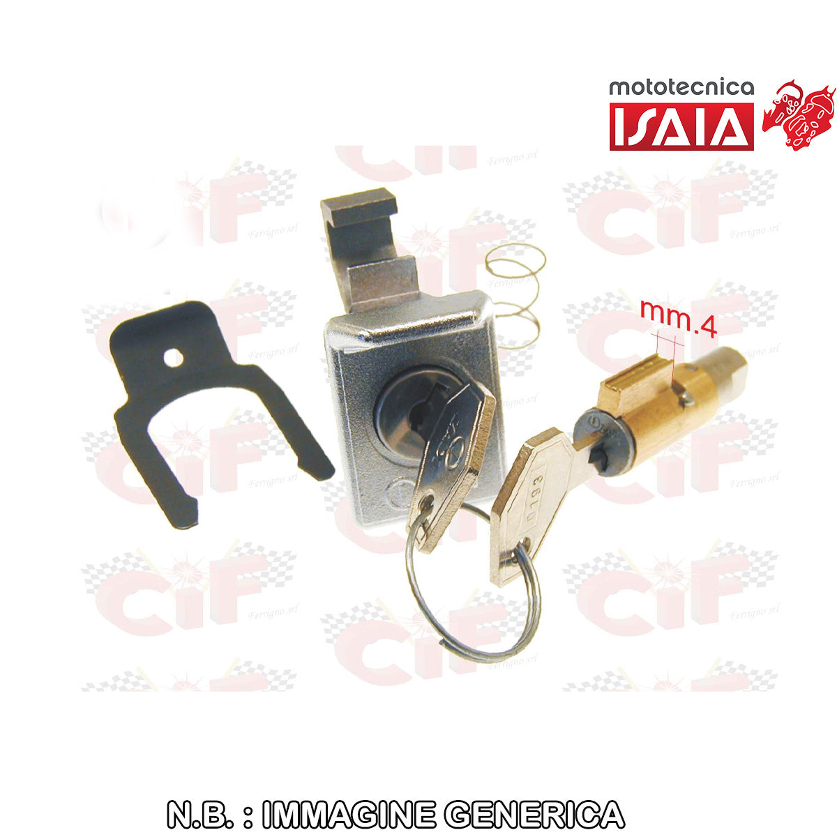 KIT SERRATURA BLOCCASTERZO+ BAULETTO CON CHIAVE UNICA VESPA 50-125