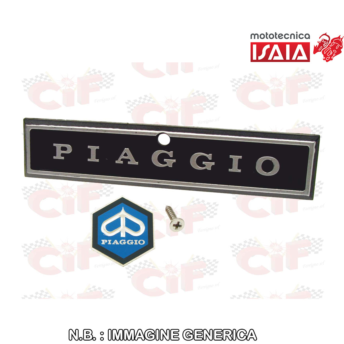 KIT TARGHETTA+SCUDETTO+VITE X MASCHERINA FRONTALE VESPAPX-PE