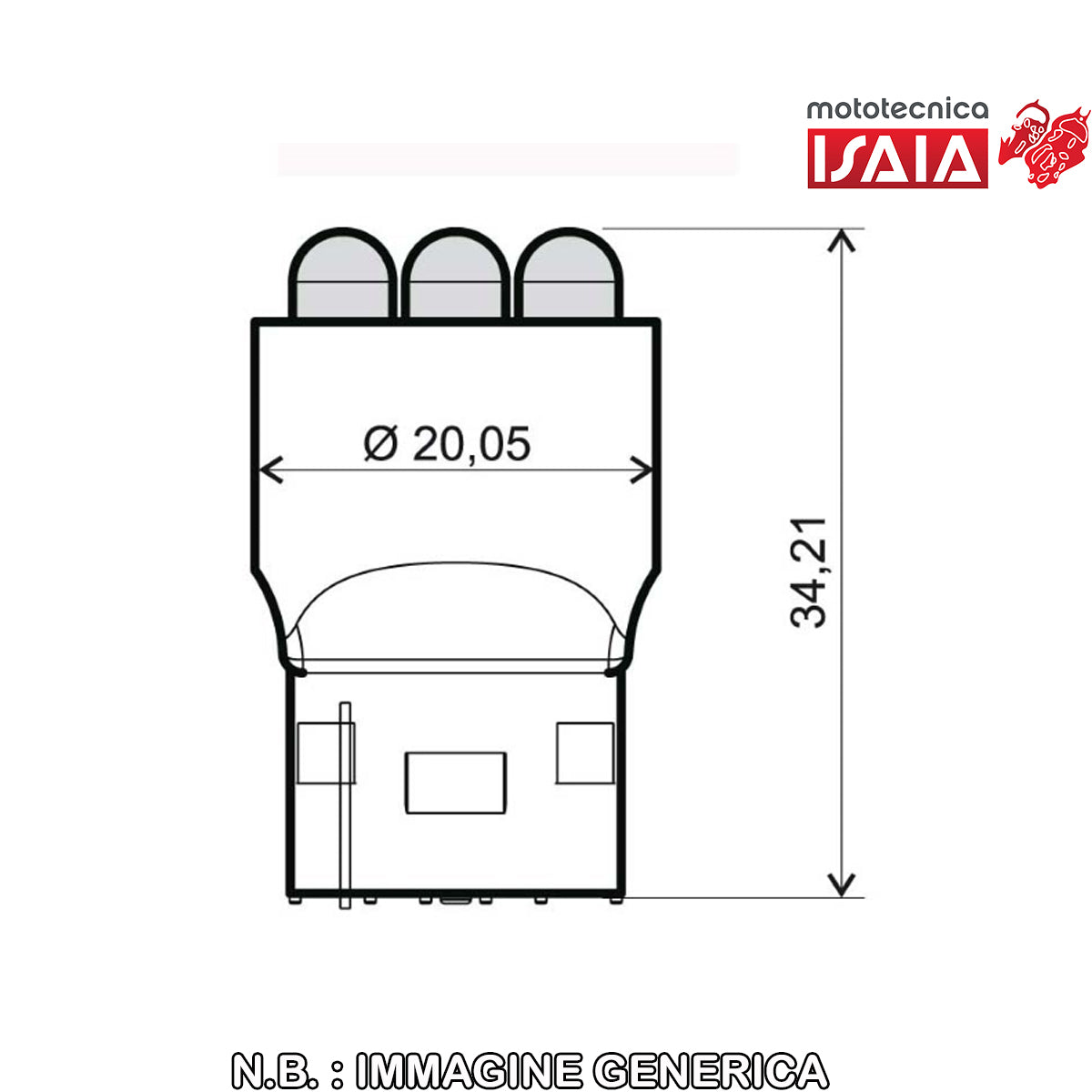 LAMPADINA RMS 12V T20 - BLU