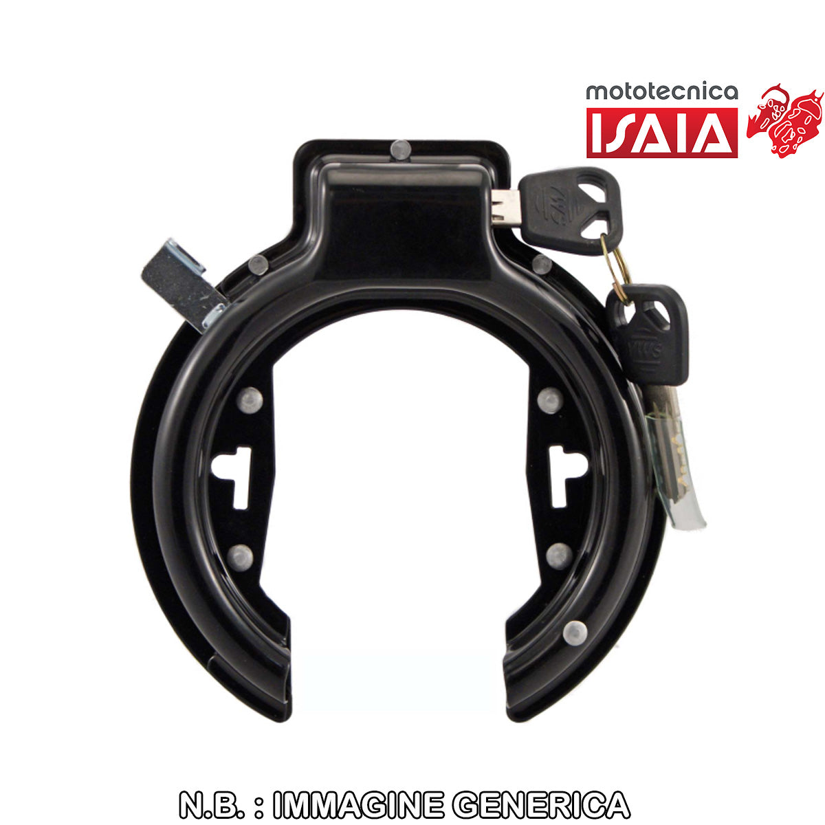 LUCCHETTO ARCO AL TELAIO CON FASCETTE - NERO