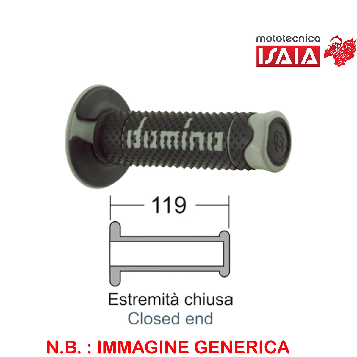 MANOPOLE DOMINO SOFT HAND NERO/GRIGIO
