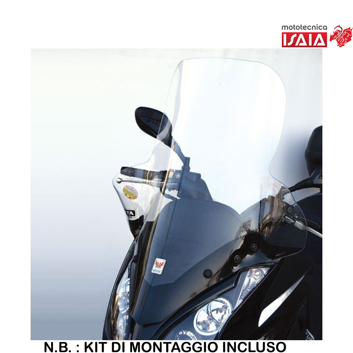 PARABREZZA ALTA PROTEZIONE PER KYMCO DOWNTOWN 125I 2009 - 2017 / 200I 2016 - 2019 / 300I DAL 2009 CON SERIGRAFIA ANTI REFRAZIONE SOLARE