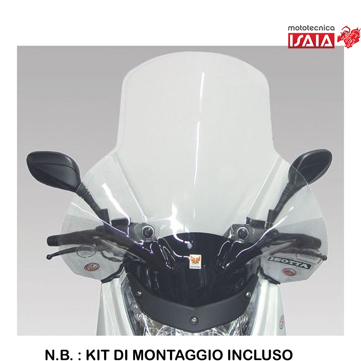 PARABREZZA MEDIA PROTEZIONE KYMCO DINK 125 2007 - 2017 CON SERIGRAFIA ANTI REFRAZIONE SOLARE