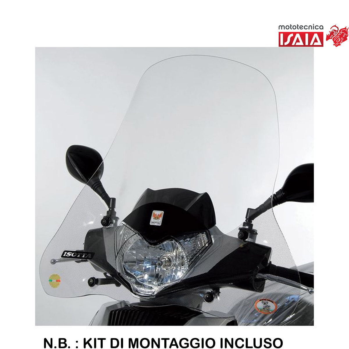 PARABREZZA MEDIA PROTEZIONE PER KYMCO PEOPLE 125I - 300I - 200I CON SERIGRAFIA ANTI REFRAZIONE SOLARE