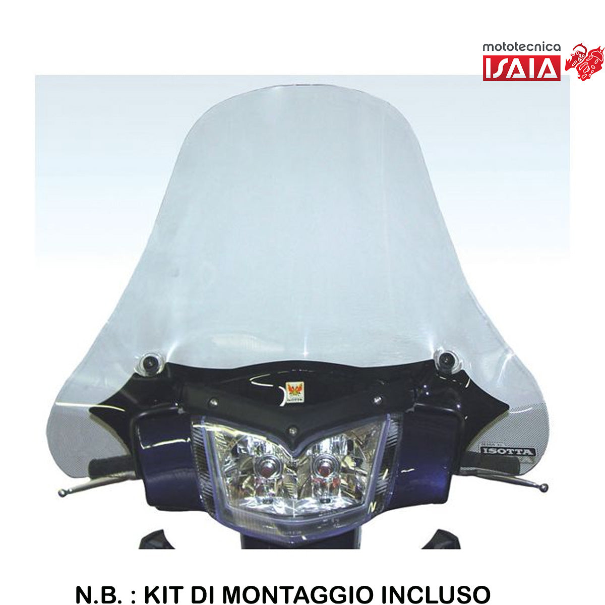 PARABREZZA MEDIA PROTEZIONE PER KYMCO PEOPLE S 250 2006 - 2012 CON SERIGRAFIA ANTI REFRAZIONE SOLARE