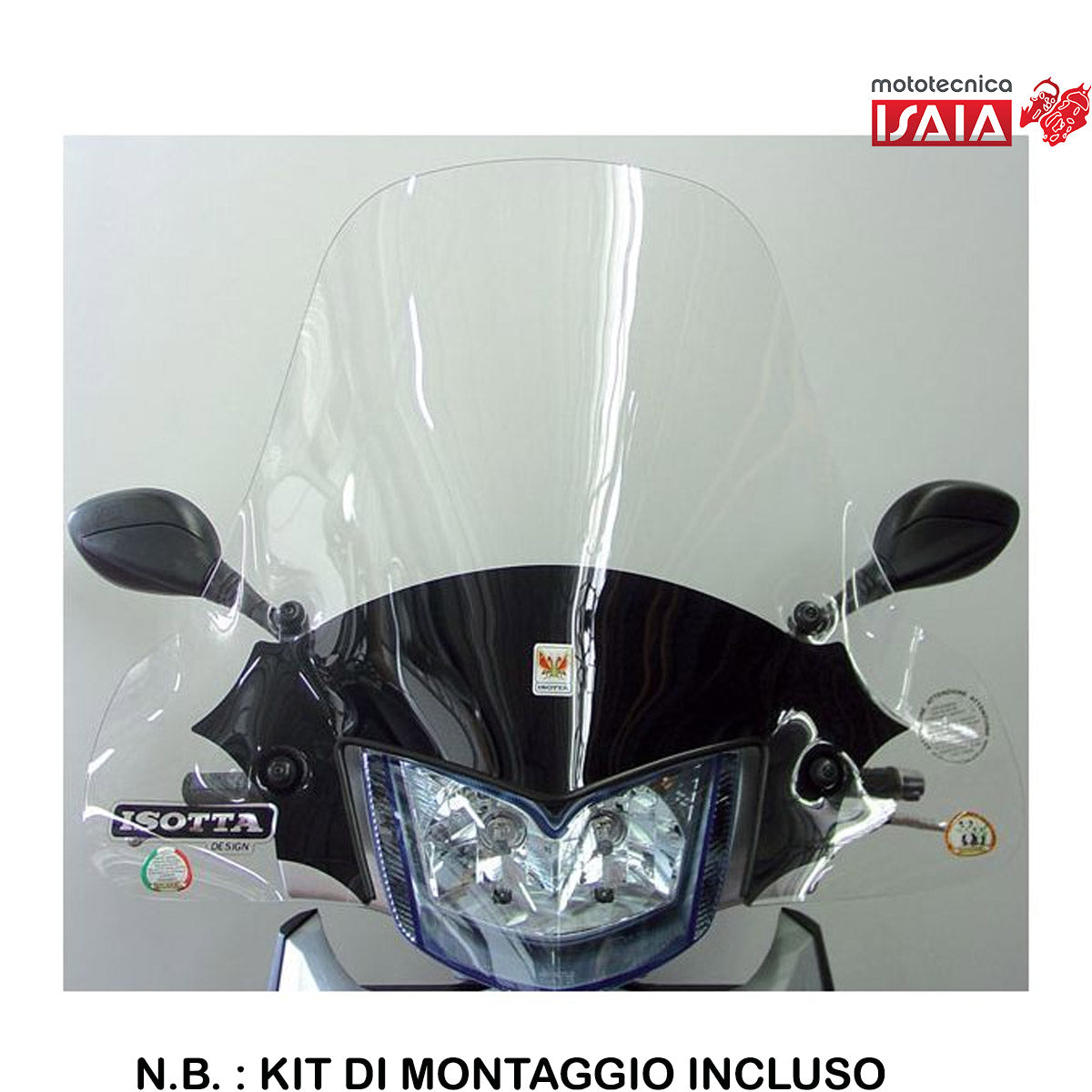PARABREZZA MEDIA PROTEZIONE PER KYMCO PEOPLE S 300 2008 - 2013 CON SERIGRAFIA ANTI REFRAZIONE SOLARE