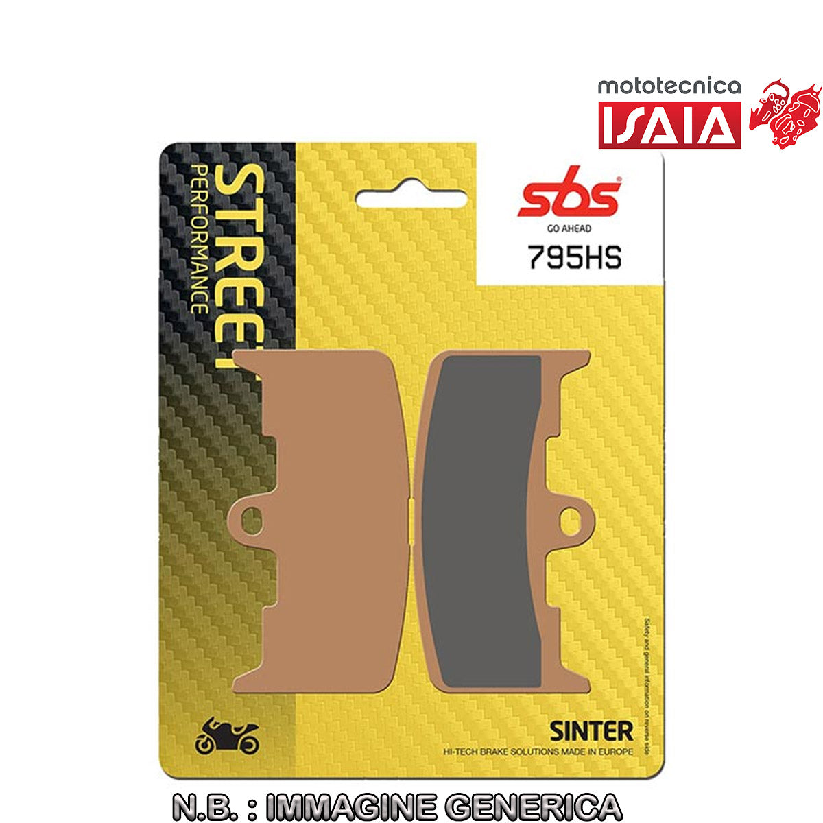 PASTIGLIE FRENO ANTERIORE SBS 795HS