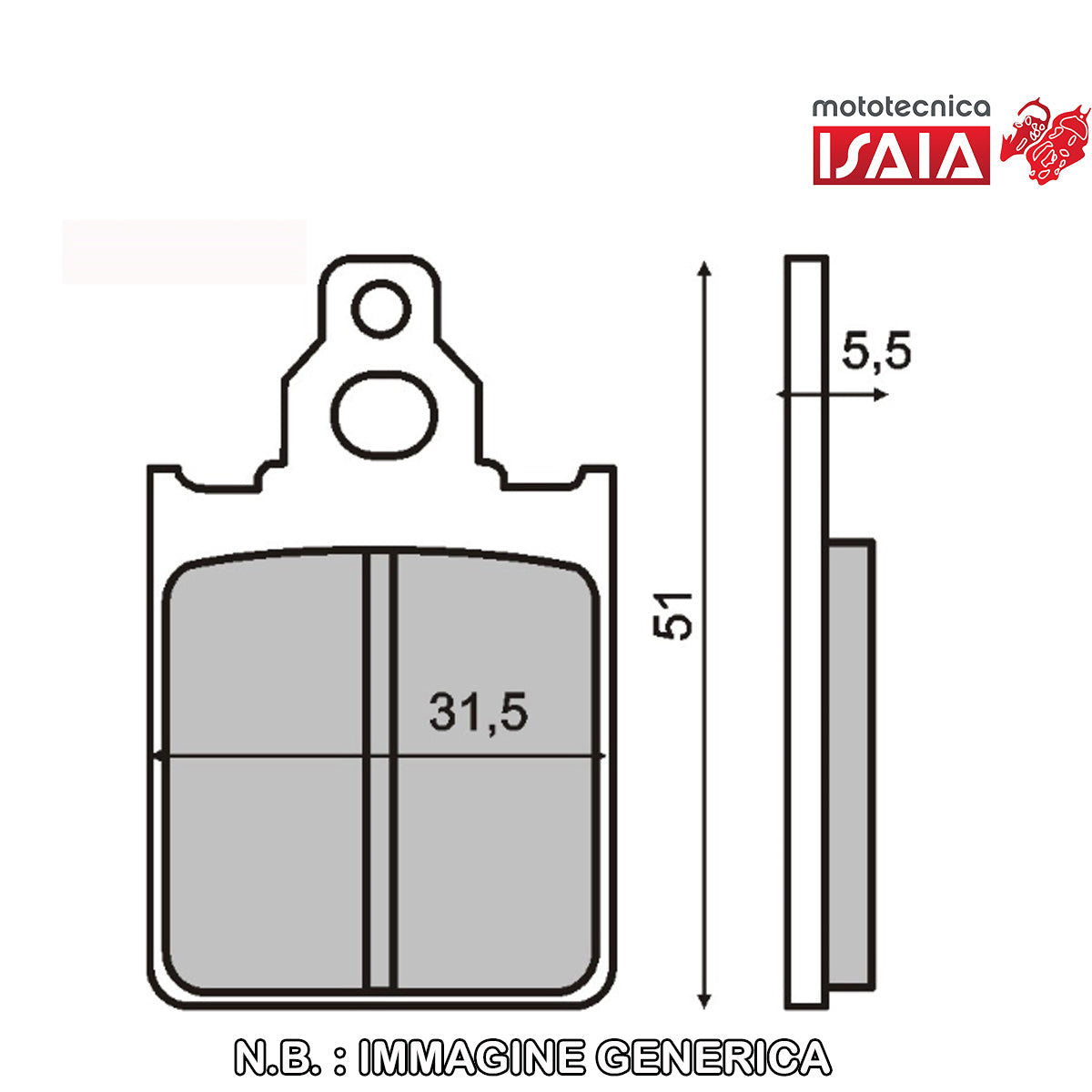 PASTIGLIE FRENO RCLA ORGANICHE PIAGGIO QUARTZ 50CC/VESPA PX 125CC