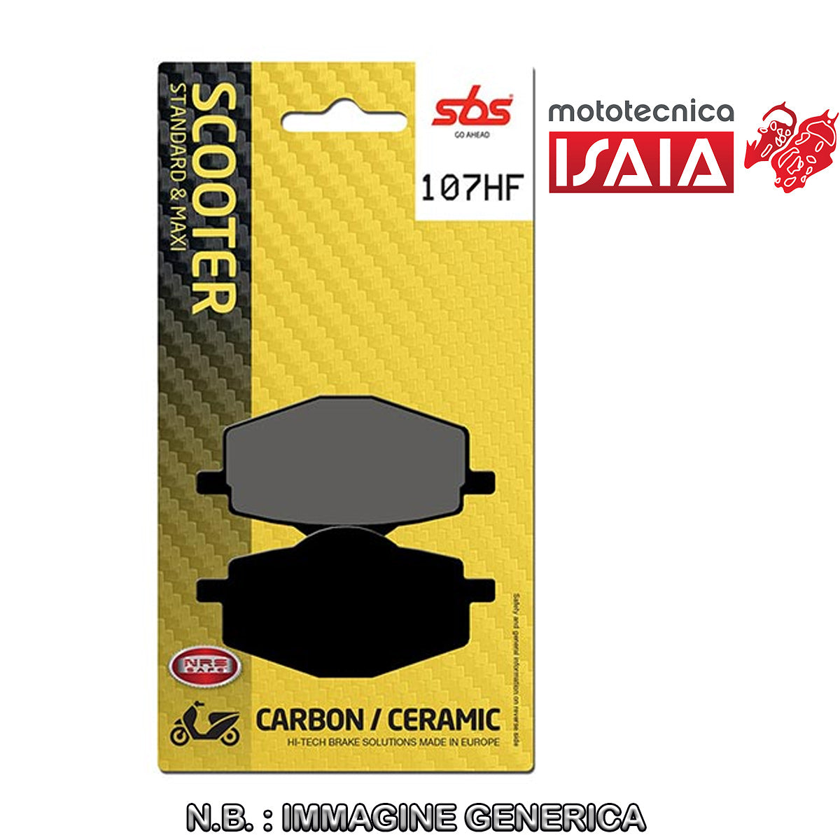 PASTIGLIE FRENO SBS 107HF