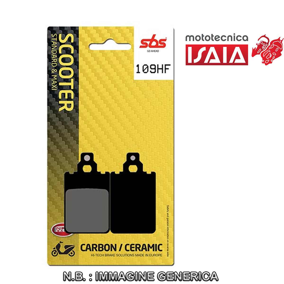 PASTIGLIE FRENO SBS 109HF