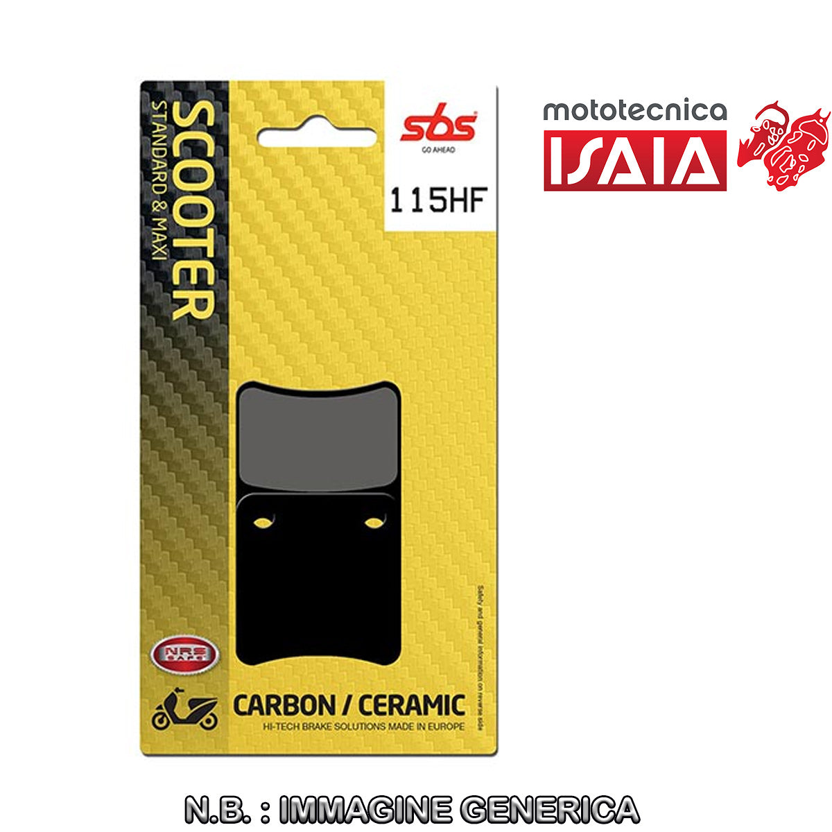 PASTIGLIE FRENO SBS 115HF