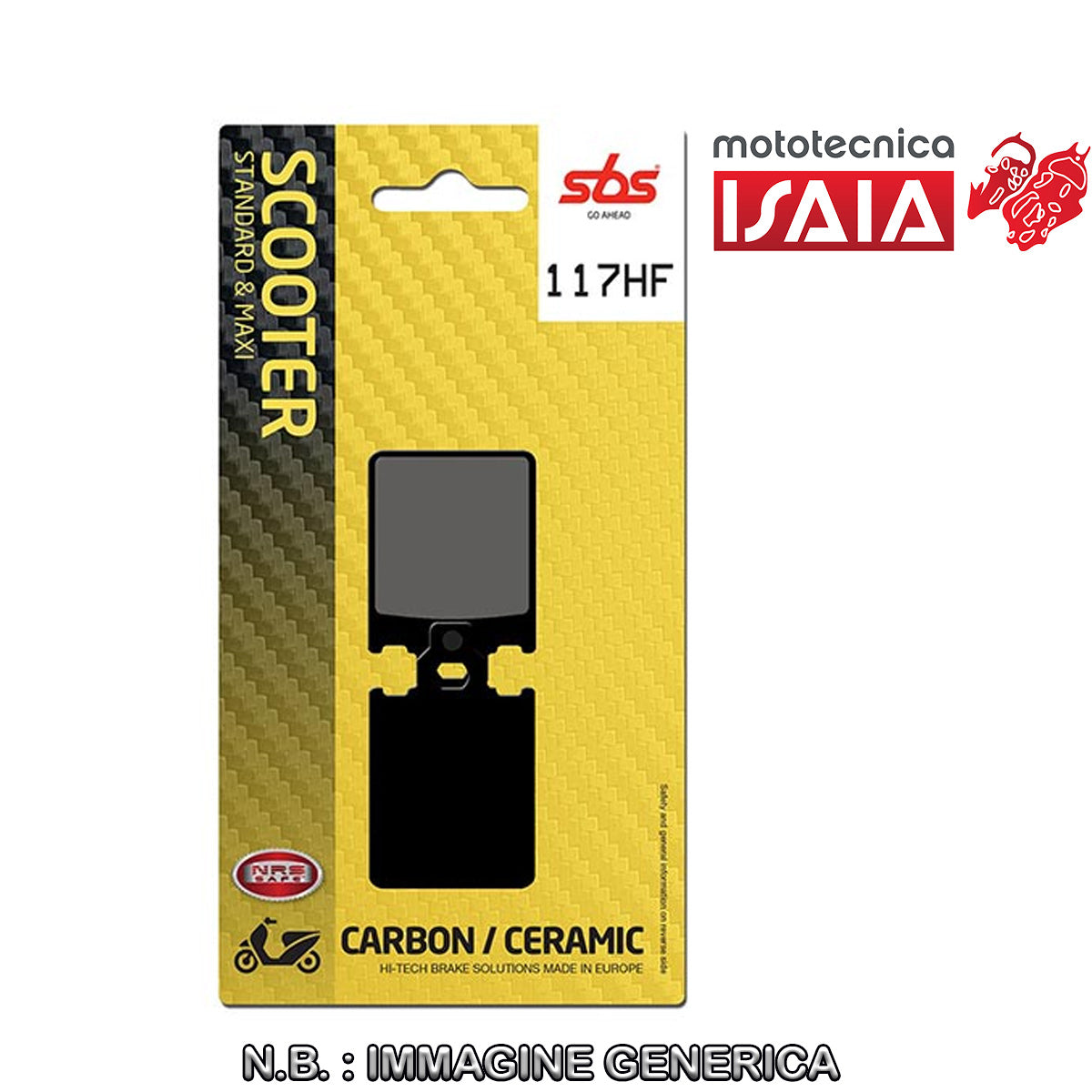 PASTIGLIE FRENO SBS 117HF