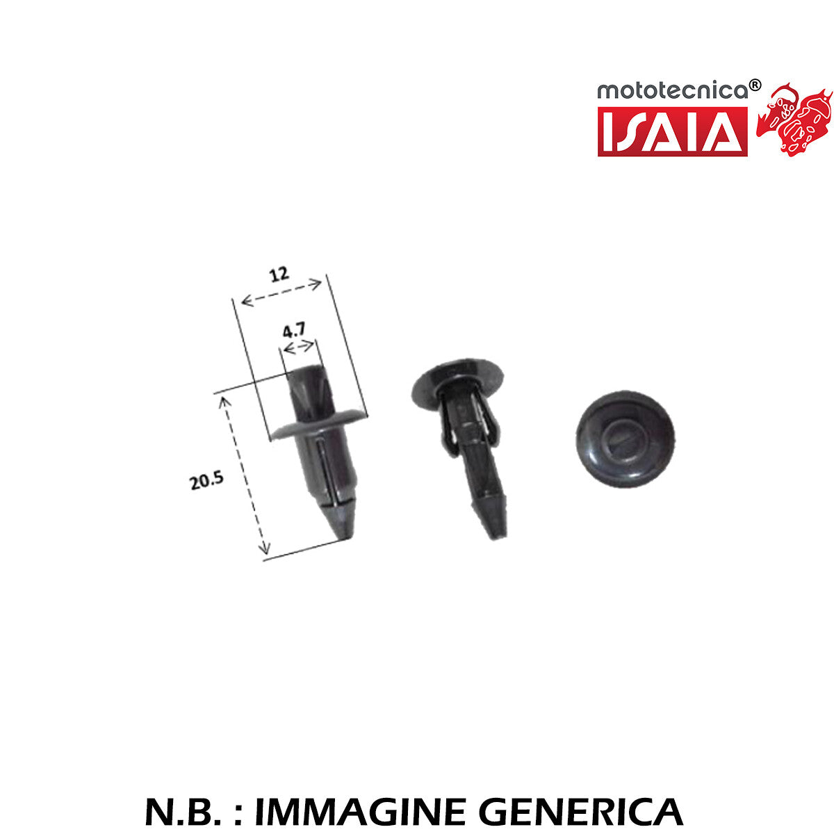 RIVETTO IN PLASTICA RMS CARENE MOTO E SCOOTER