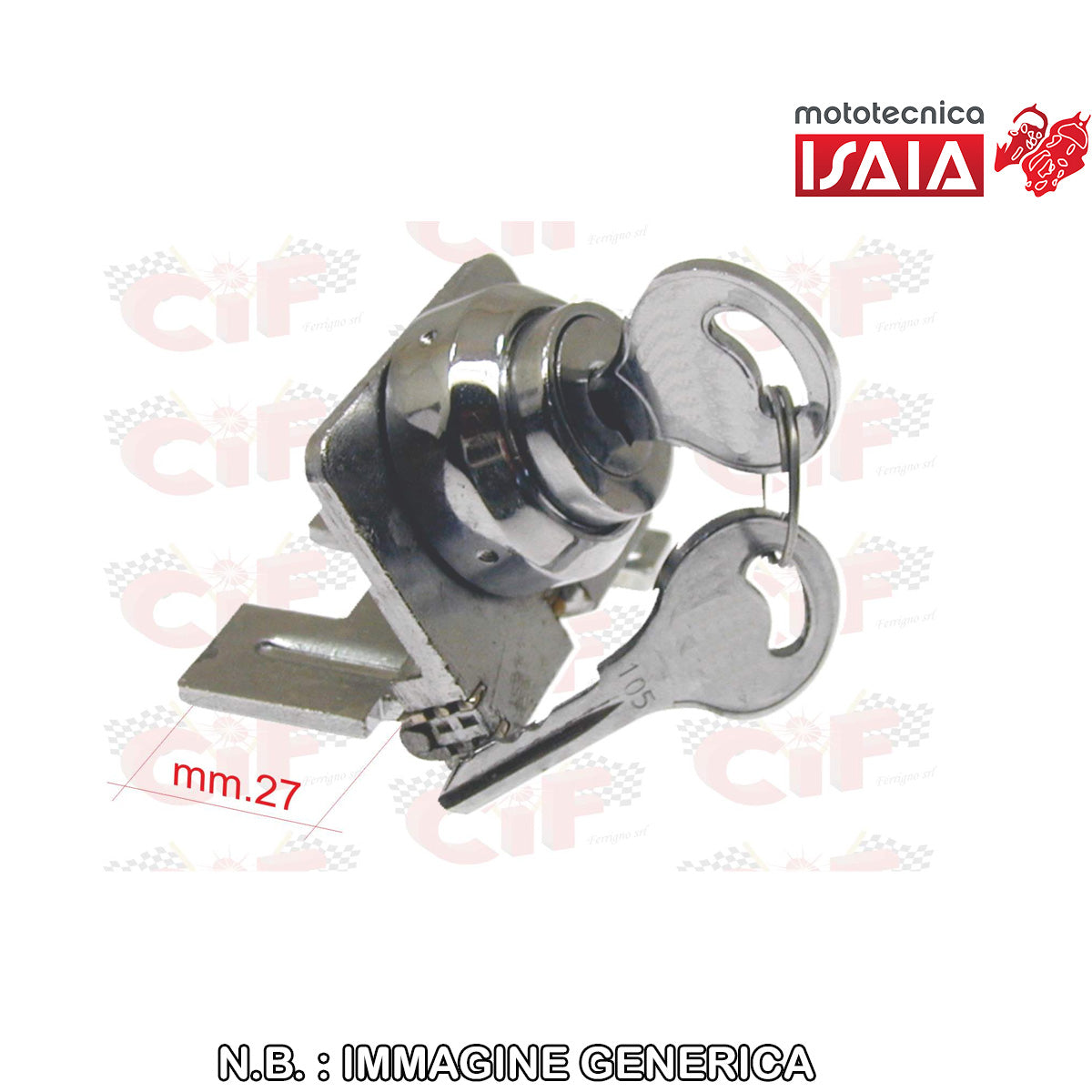SERRATURA BLOCCASTERZO (PIASTRINA LUNGA) PIAGGIO VESPA