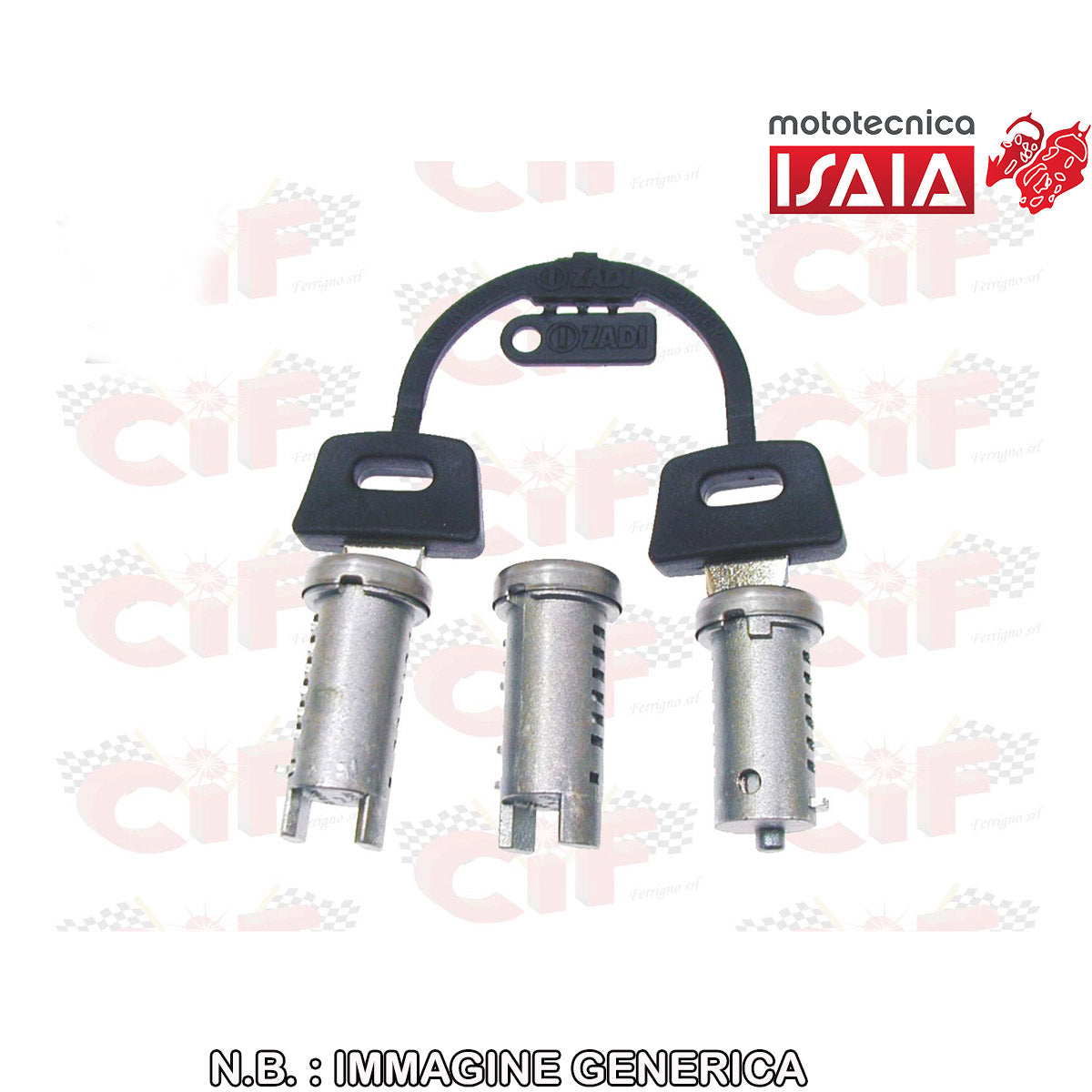 SR. SERRATURE (N.3 CILINDRETTI+2 CHIAVI) PIAGGIO ZIP