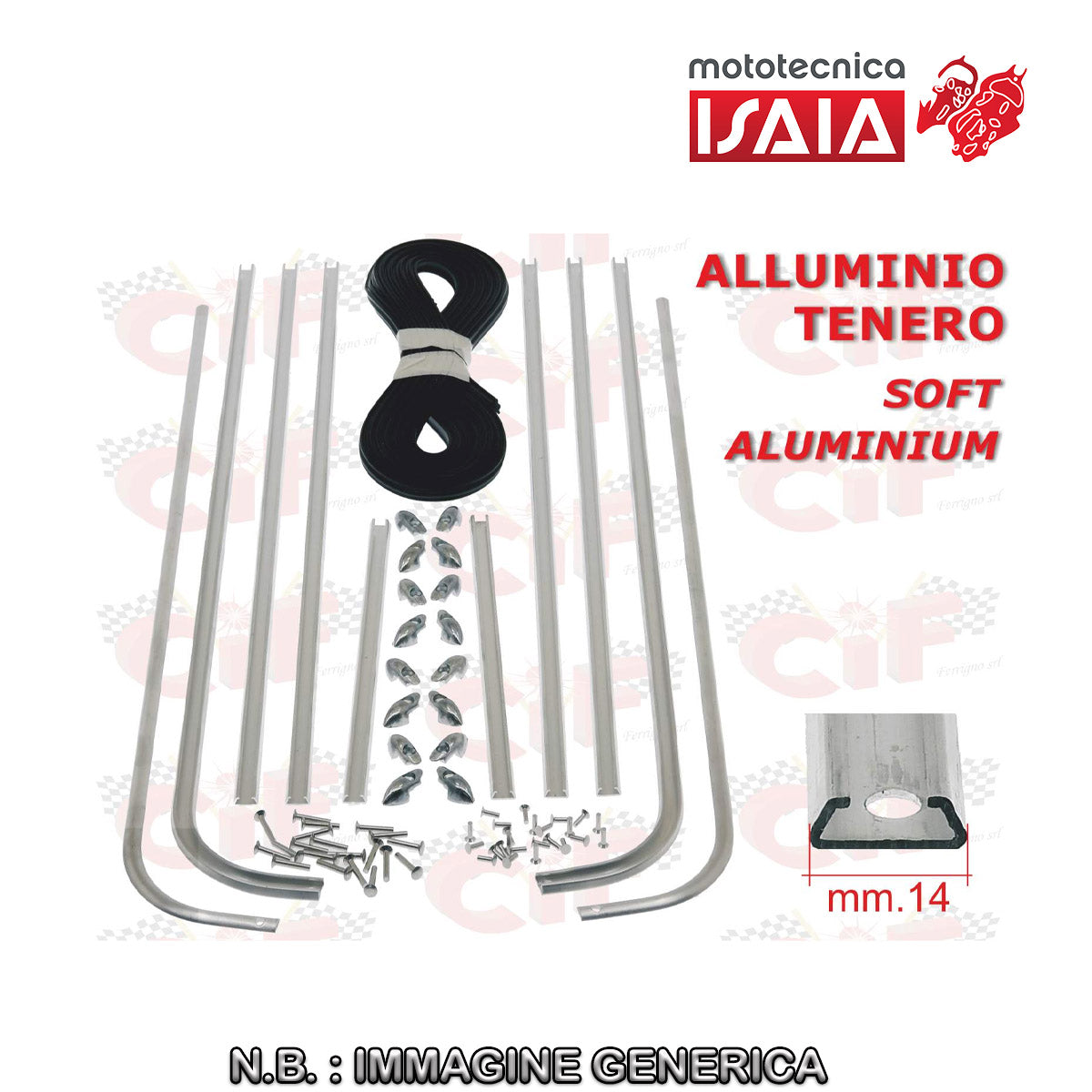 SR.BASE,STRISCIE PEDANA COMPLETA IN ALLUM.TENERO VESPA 125