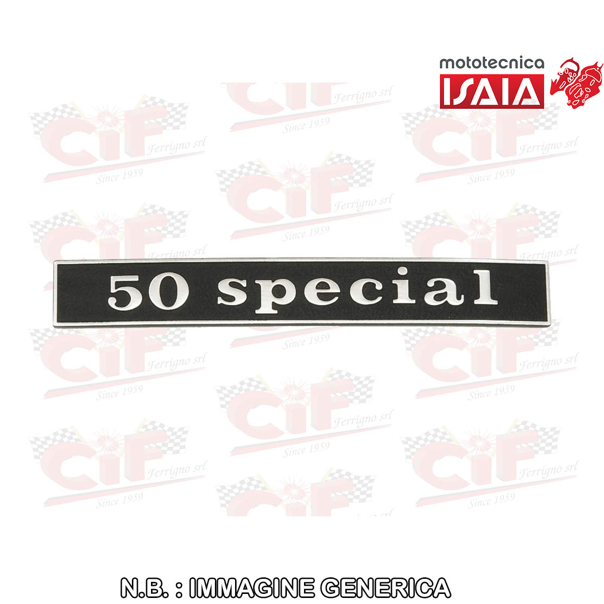 TARGHETTA "50 SPECIAL" PER PARTE POSTERIORE VESPA