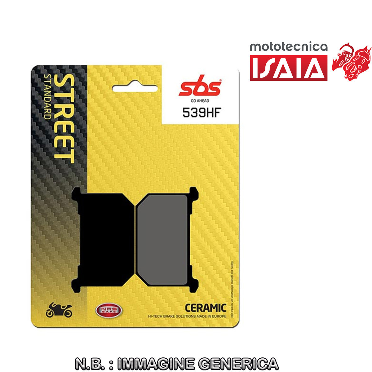 PASTIGLIE FRENO SBS 539HF