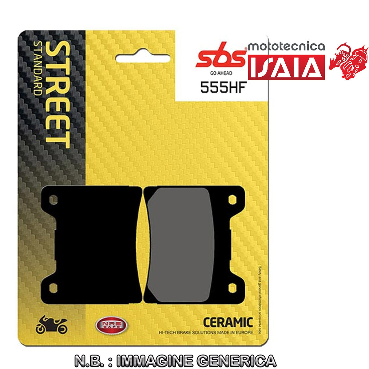 PASTIGLIE FRENO SBS 555HF