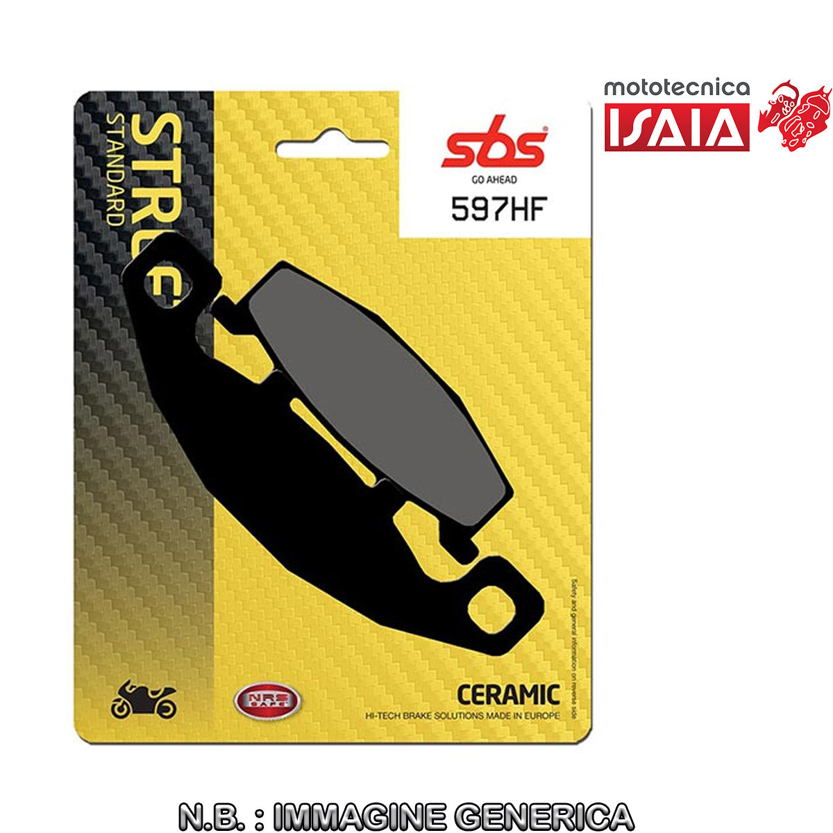 PASTIGLIE FRENO SBS 597HF