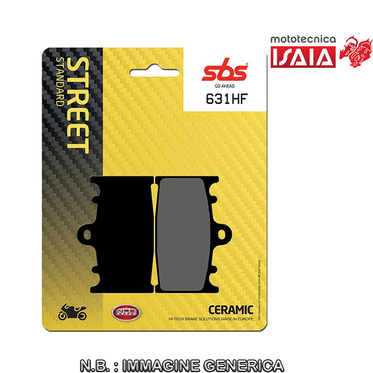 PASTIGLIE FRENO SBS 631HF