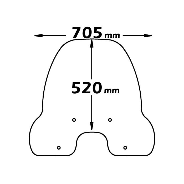 Parabrezza media protezione per KYMCO PEOPLE 250 2003 - 2005 / YUP 250 2002 - 2005