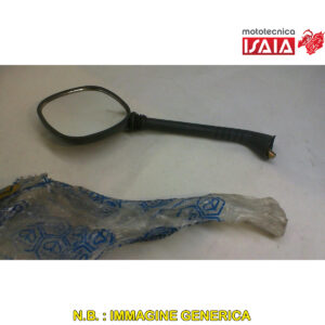 Specchietto Manubrio Specchietto Retrovisore Sinistro Per Piaggio Vespa PK 50 XL Rush 1988 - Nero, Omologato FAR Ricambio Vespa