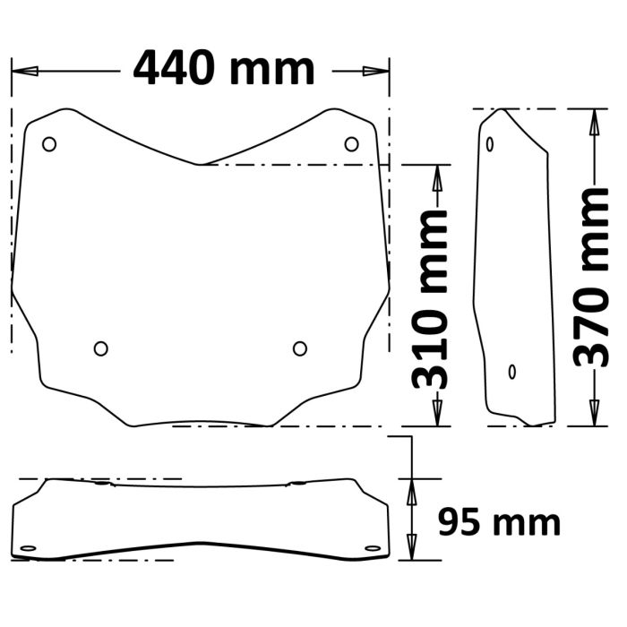 Cupolino sportivo fume scuro per HONDA SH 125i 150i 350i