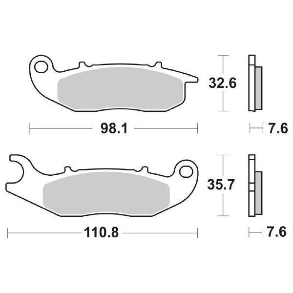 Mototecnica Isaia Pastiglia freno anteriore sbs 859hf  