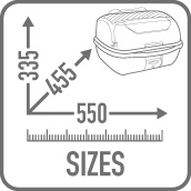 Mototecnica Isaia Bauletto monolock 45lt cover nera Mototecnica Isaia SIZES-B45 Bauletto monolock 45lt cover nera